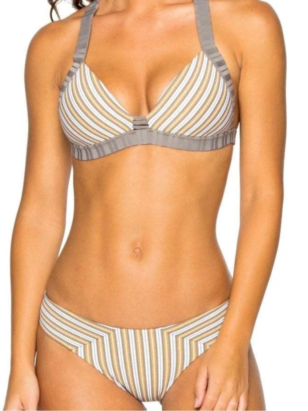 Luli Fama Torre de Oro Textured Bikini Set